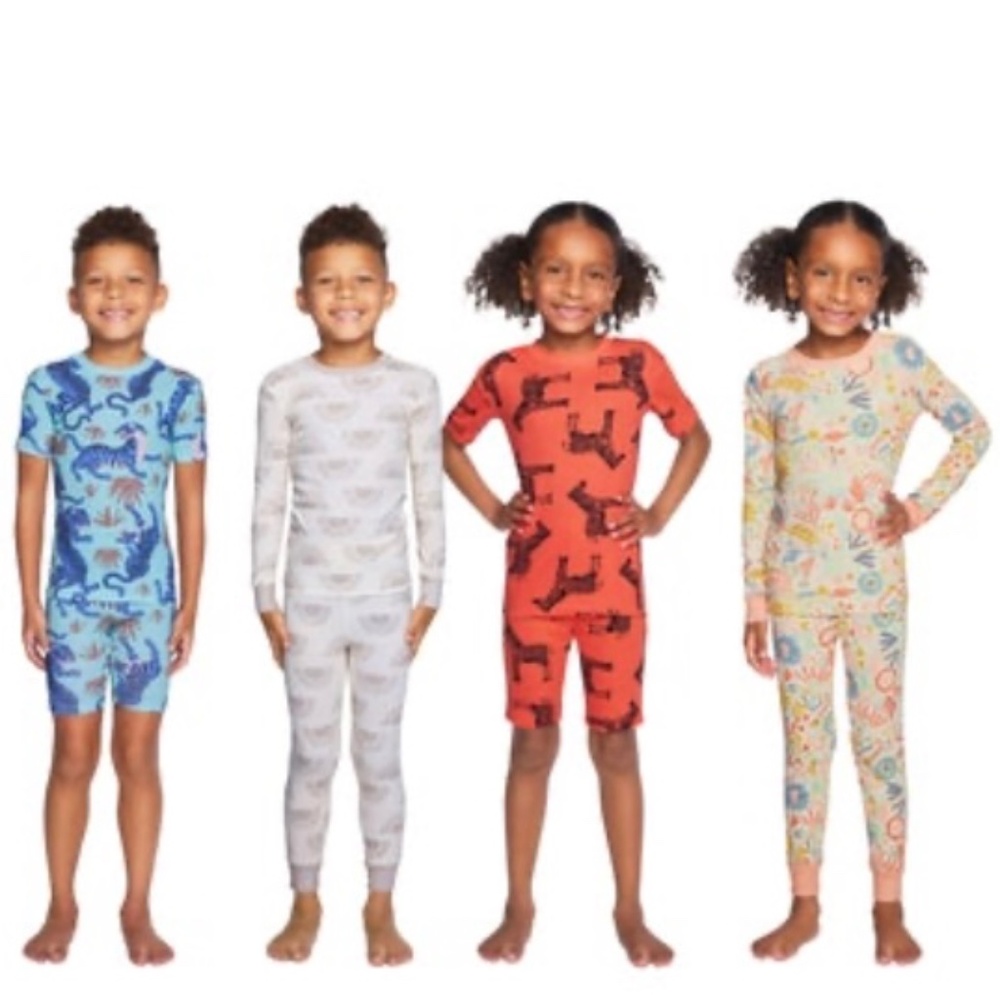 Charlie & Scout Kids Unisex 4 PC /Pj Pajamas Lounge Set 100% Cotton NWT